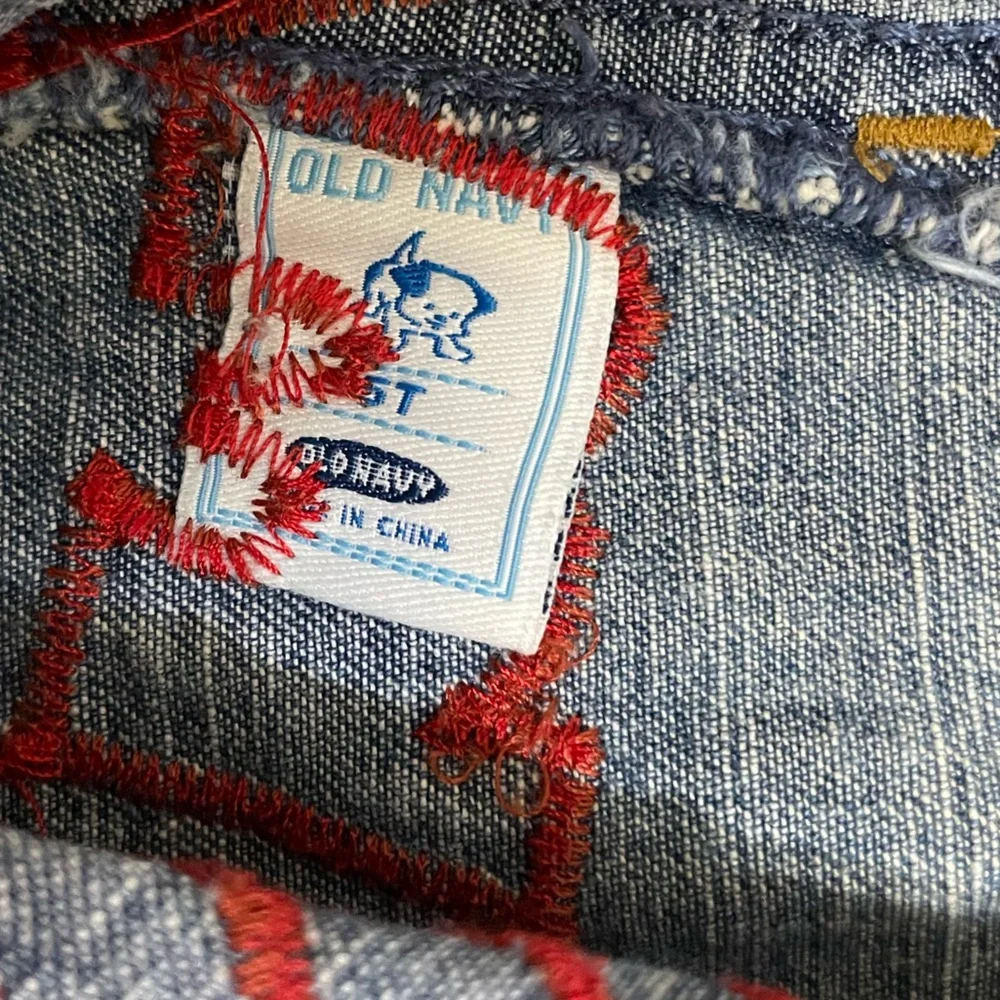 Old Navy Vintage Flannel Scarecrow pumpkin patch kids‎ overalls size 5T